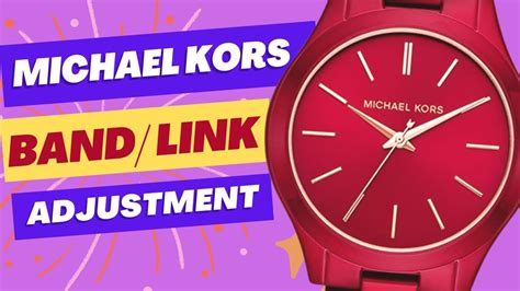 how to shorten michael kors watch|michael kors watch size adjustment.